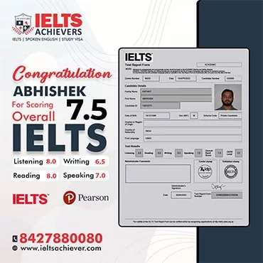 Abhishek — IELTS Result
