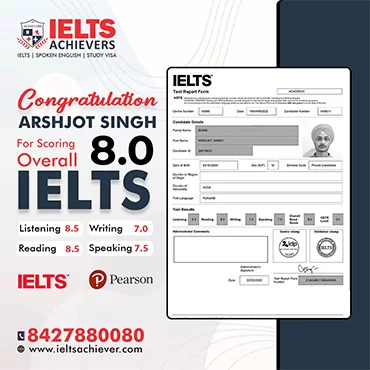 Arsh — IELTS Result