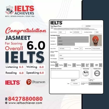 Jasmeet — IELTS Result
