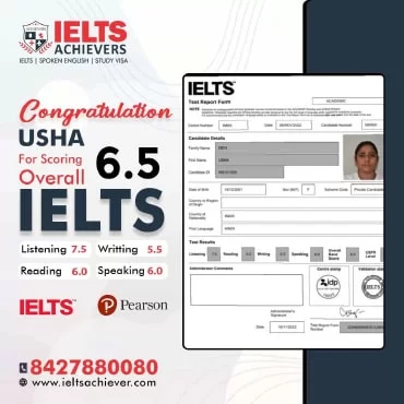 Usha — IELTS Result