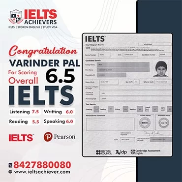 Varinder — IELTS Result